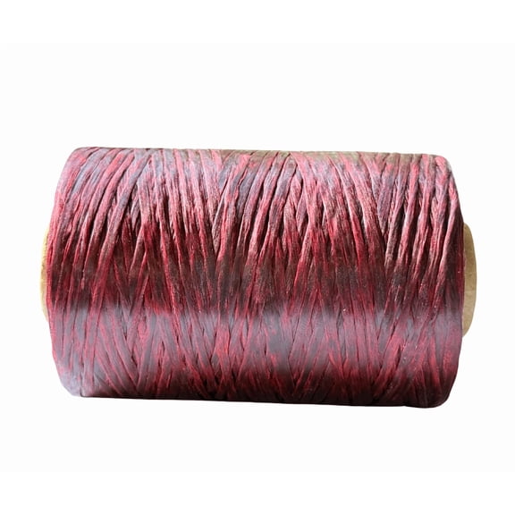 Kulay Artificial Deer Sinew Burgundy Waxed Flat Poly Thread for Beading Craft and Sewing (1 Spool, 5-Ply, 8 Oz, 300 Yards or 900 Feet)