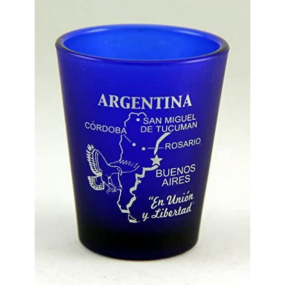 Argentina Cobalt Blue Frosted Shot Glass