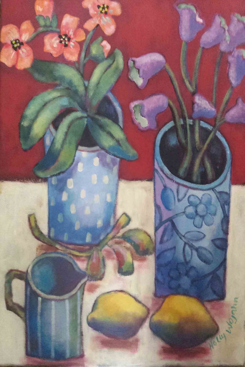 Marmont Hill "Des Fleurs Et Citrons" Painting Print on Canvas