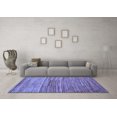 thumbnail image 2 of Machine Washable Abstract Blue Modern Rug, wshabs5447blu, 2 of 4