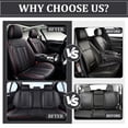 thumbnail image 4 of Fit for Ford Ranger 2024 Seat Cover, Black and Red Line Car Seat Covers, PU Leather Full Set of 5 Seats Retain Seatbelt Port Protect and Upgrade Seats, Only for Crew Cab and XLT,XL,LARIAT, 4 of 6