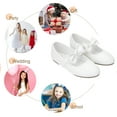 thumbnail image 3 of NCCB Girls Dress Shoes Girls Flats with Bowknot Little Big Kid Princess Ballet Shoes Slip on Flats White 11, 3 of 6