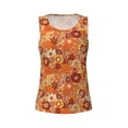 thumbnail image 3 of Picia Hippie Flower Pattern Women's Workout Tank Top,Breathable Activewear,Slim Fit Athletic Top,Versatile Workout Moisture-wicking top-Medium, 3 of 9