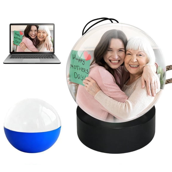 2.7" 3D Video Sphere Crystal Ball Digital Picture Frame, Custom Gift for Her/Him, Perfect for Mother's Day, Father's Day, Valentine's Day & Thanksgiving