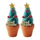 thumbnail image 1 of GOOHOCHY 2pcs mini árbol de Navidad mini casa decoración navideña mini accesorio de casa, 1 of 7