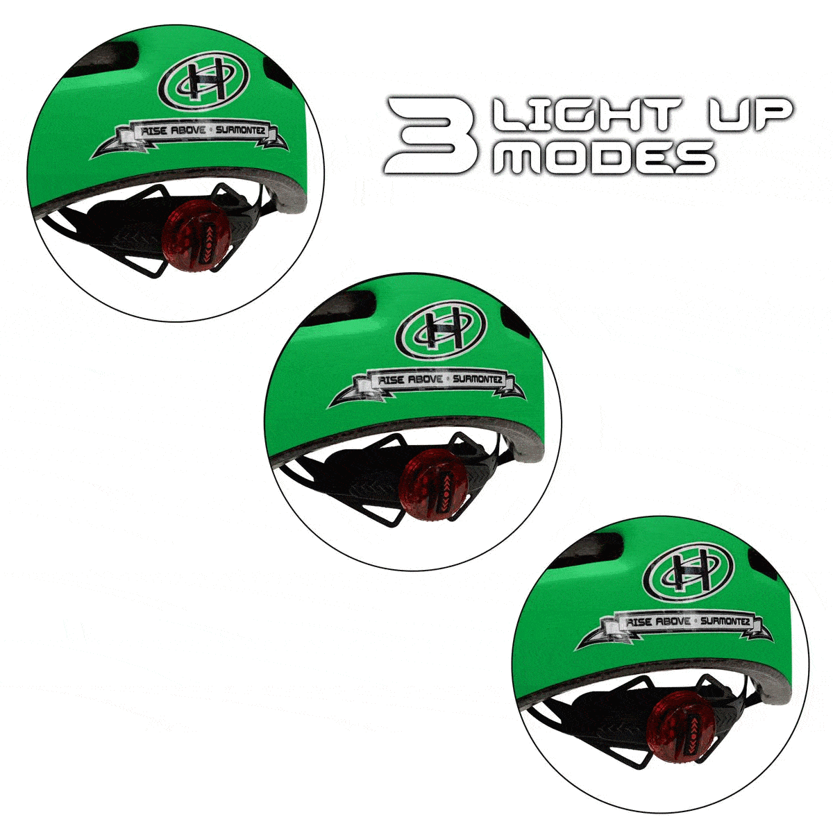 HALO 3 in 1 Helmet and Protective Pad Combo Set - Green