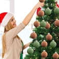 thumbnail image 2 of Easter Decorations Kokovifyves Christmas Balls Flocked Christmas Tree Ball Ornaments Plastic Balls Xmas Decorative Hanging Ornaments Christmas Tree Decoration, 2 of 9