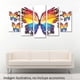 thumbnail image 2 of Cuadro decorativo Cuadros Abigail para Sala Comedor y Recamara Mariposas de Colores 5 piezas, 2 of 3