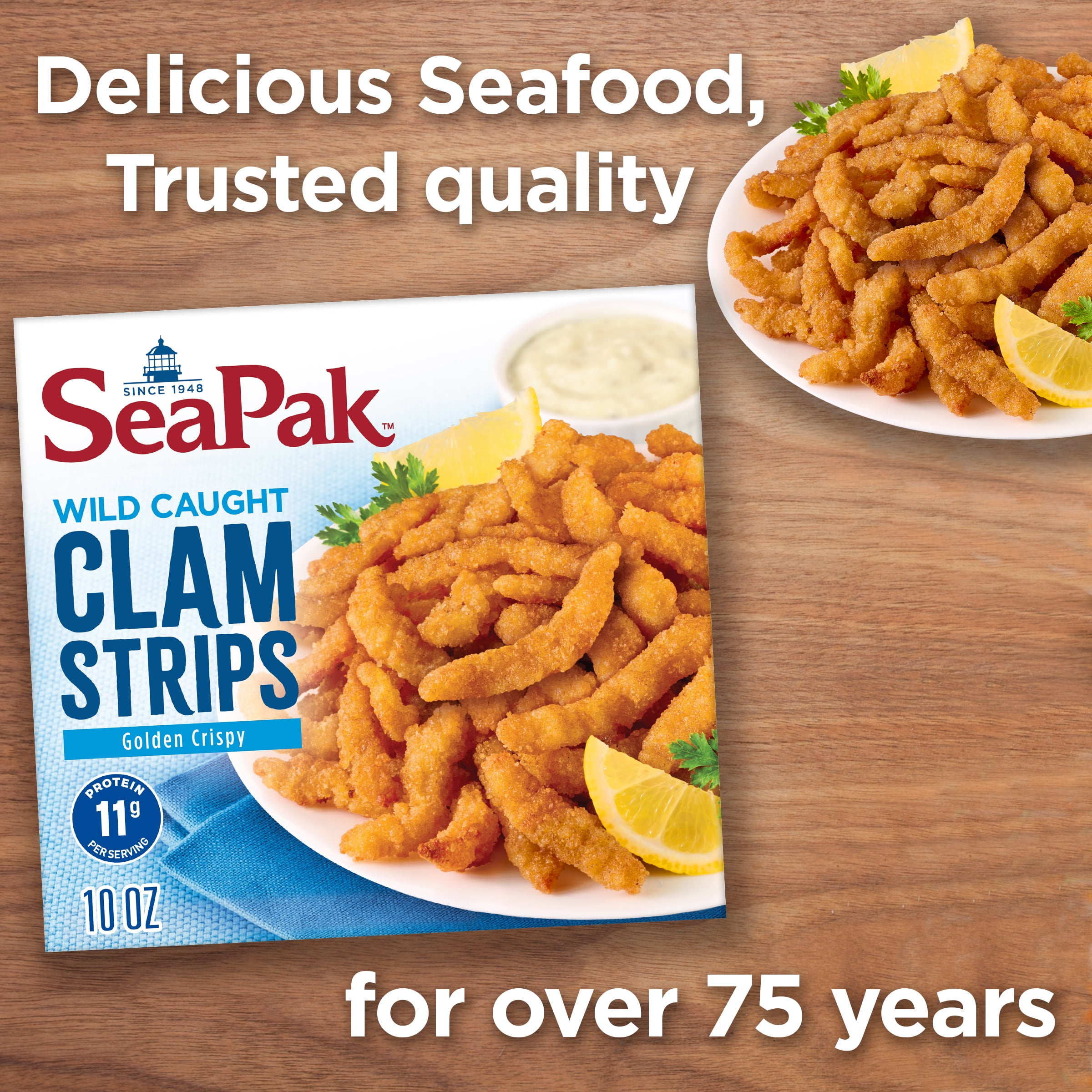 SeaPak Clam Strips in Oven Crunchy Breading, Regular, 10 oz