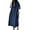 Dark Blue, variant on Women's Summer Casual Short Sleeve Long Denim Shirt Dress Casual Loose Button Down Jean Dress