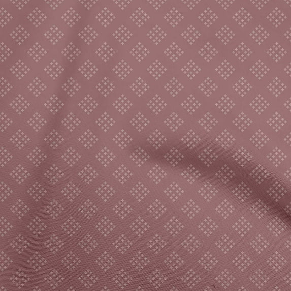 oneOone Cotton Cambric Dark Rose Brown Fabric Geometric Sewing Craft Projects Fabric Prints By Yard 56 Inch Wide