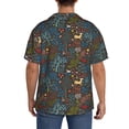 thumbnail image 3 of Lsque Deers In The Forest 1 print Men's Cuban Collar Short Sleeve Shirt Summer Beachwear Casual Button Down Fashionable Vacation Leisure Shirt-Large, 3 of 7