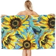 thumbnail image 2 of Yibo Sunflower on Yellow Background Beach Towel Absorbent Towel Lightweight Shower Towel for Bathroom Outdoor, 2 of 9