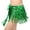 Dark Green, variant on Eoperou Women Belly Dance Skirt Chain Tassel Sequin Double-layer Lace-up Bohemian Clubwear Performance Mini Waist Wrap Latin Dance Practice Short Skirt Hip Waist Scarf