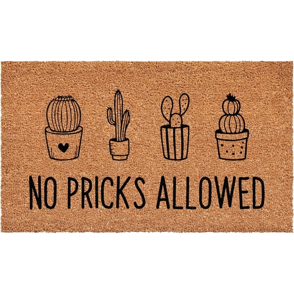 Calloway Mills 113461729 No Pricks Allowed Doormat 17" x 29"