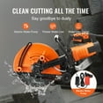 thumbnail image 4 of 14" Electric Concrete Saw with Diamond Blade, 3200W Wet/Dry Cutting for Stone, Brick, Porcelain, Includes Water Pump & 5" Depth Capacity – Heavy Duty Disk Saw Cutter, 4 of 10
