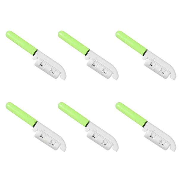Advancent La luz de caña electrónica, 6 pack/lote, mejora la visibilidad para los entusiastas de la pesca nocturna, fácil de instalar Pescar luz verde