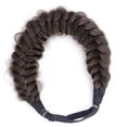 thumbnail image 3 of DIGUAN Messy Wide 2 Strands Synthetic Hair Braided Headband Classic Chunky Plaited Braids Elastic Stretch Hairpiece (Brunette Brown), 3 of 4