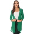 thumbnail image 1 of iEFiEL Womens Casual Plus Size Chiffon Shrug Cardigan Draped Ruffles Long Bolero, 1 of 7