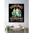 thumbnail image 2 of Hiking To Heal, Nursing To Uplift. Colorful Forest Poster Wall Art, Modern Wall Decor, 8x12 UNFRAMED, 2 of 3