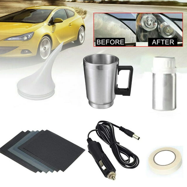 Kit de renovación de faros de coche Limpiador de faros automático Kit de reparación de faros Kit de reparación de lámpara de limpieza de abrillantador de faros de coche DIY