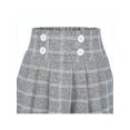 thumbnail image 4 of Girls Skirt Gray Grid Check Plaid Pleated School Tennis Casual 6 Years, 4 of 8