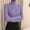Purple, variant on Nooxsoe Women's Long Sleeve Fitted Top Inside Top Lightweight Yoga Crop Tops Warm Bottoming Top Versatile Inner Top Casual Base Layer Long Sleeve Casual Tops for Women Coffee One Size