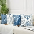 thumbnail image 2 of Decorative Throw Pillow Covers 20x20 Set of 4, Modern Simple Square Pillow Case Cushion Cover for Sofa Couch Farmhouse Living Room (Blue, 20"x20"), 2 of 6