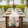 thumbnail image 4 of Table Runners 72 Inches Long Dress Scarves, Colorful Tulips Floral Farmhouse Kitchen/Dining Table Runner, Coffee Tablerunners, Modern Art Watercolor Pastoral 16x72 Inch, 4 of 9