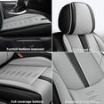 thumbnail image 2 of Leather Seat Covers for Honda Most 98% Cars SUVs,Premium Car Seat Covers Full Set,Waterproof Car Seat Protectors with Airbag,Comfort Interior Cover Seats for Cars(Black+Grey), 2 of 6