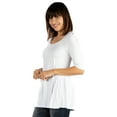 thumbnail image 3 of 24/7 Comfort Apparel Women's 3/4 Sleeve Tunic, 3 of 3