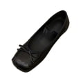 thumbnail image 2 of AUDeals Women's Mary Jane Flats, Square Toe Casual Shoes with Elastic Strap and Bowknot, Comfortable Slip On Ballet Style, 2 of 6