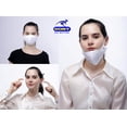 thumbnail image 3 of 5 Pack Dony Unisex 3 Layers Face Mask, Washable and Reusable Over 60 Times with Cotton Earloops-White, 3 of 7