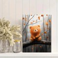 thumbnail image 2 of Qisvanset 12x16 Inch Fishing Bear Canvas Wall Art, Bright Cartoon Illustration Art Kids Bedroom Wall Decor, 2 of 8