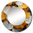 thumbnail image 2 of Designart "White and Yellow Forest Leaves in Aspen Colorado Scenery" Botanical Round Mirror Wall Decor Traditional - Large White Round Office Mirror - Round Mirror - 23" x 23", 2 of 6