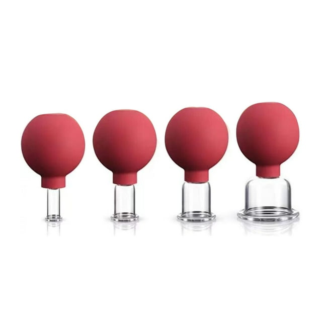 Soidarity Herramienta de ventosas de 4 piezas, accesorios de tratamiento para el hogar, cuidado Personal, tazas de terapia corporal segura para Tratamientos faciales color óxido
