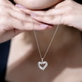 thumbnail image 5 of Rosec Jewels Lab Diamond Heart Pendant Necklace for Women - EF-VS Grade - Ready to Gift for Valentines Day, 14K White Gold, 5 of 8