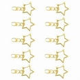thumbnail image 4 of Pack of 10 Stylish Star Key Rings with Figure 8 Shape Portable Keychain Hook Alloy Texture Perfect for Everyday Use, 4 of 7
