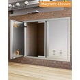 thumbnail image 3 of Huloretions Outdoor Kitchen Door,24" H x 26" W Stainless Steel BBQ Access Doors for Outdoor Kitchen Outdoor Cabinet Barbeque Grill or BBQ Island, 3 of 8