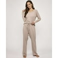 thumbnail image 6 of Real Essentials 3 Pack Women's Soft Cotton Long Sleeve Pajama Set with Pants - Lounge Sets for Women (Available In Plus), 6 of 6