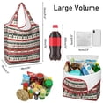 thumbnail image 3 of 5 Pack Foldable Shopping Bag,Red Christmas Deer and Tree Pattern Reusable Grocery Bags with Pockets,Large Reusable Tote Bags with Handles Waterproof & Lightweight, 3 of 6