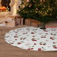thumbnail image 6 of Picia Cherry Berries Print Christmas Tree Skirt , Christmas Tree Skirt Ornaments for Merry Christmas Holiday Party Decorations Indoor Outdoor-36", 6 of 7