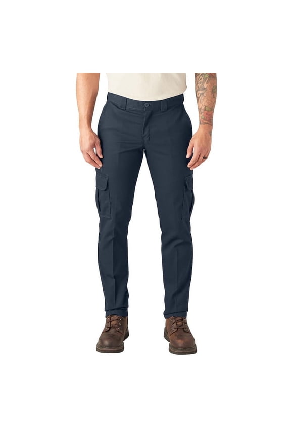 Men's Slim Fit Cargo Pants Durable Work Pants with FLEX Stretch Fabric Multiple Pockets Comfortable Utility Trousers for Everyday Wear