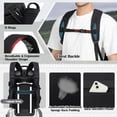 thumbnail image 4 of SDYSM Sac à Dos pour Appareil Photo, Sac Rigide pour Appareil Photo Reflex/DSLR avec Pochette pour Objectif et Compartiment pour Ordinateur Portable 15,6 Pouces Étui Imperméable pour Appareil Photo avec Housse de Pluie Photographie Ba, 4 of 8