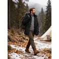 thumbnail image 5 of Wantdo Men's Recycled Thicken Winter Coat Mid-length Puffer Winter Parka Jacket with Detachable Hood Black L, 5 of 11