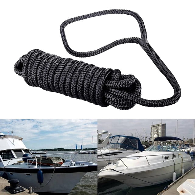 Boat Dock Lines Mooring Rope 3/8 Inch Nylon Bumper Mooring Line for Yacht Line Anchor Rig Line Accessories
