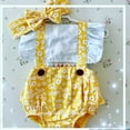 thumbnail image 2 of 2PCS Summer Newborn Baby Girl Clothes Floral Romper Jumpsuit Ruffle Bodysuit Sunsuit Outfits Set, 2 of 4