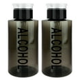 thumbnail image 1 of Pana High Quality 10oz Liquid Pump Dispenser With Alcohol Label - Black (2 Bottles), 1 of 3
