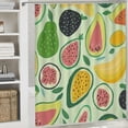 thumbnail image 6 of Patifu Fruit Vegetables Pattern Bathroom Shower Curtain Set with Hooks 100% Polyester Waterproof Fabric, Vibrant HD Print, Easy Install and Maintain 69"x72, 6 of 7