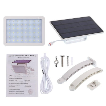 

Solar Light IP65 Waterproof Solar Powered Porch Lights with 5500mAh Battery LED Shed Light with White light for Patio Barn Chicken Coop Gazebo Garage